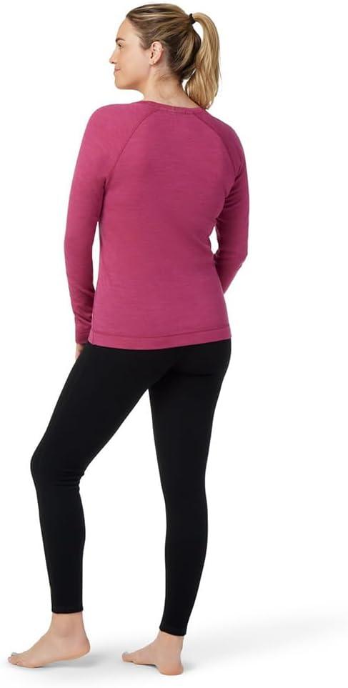 imageSmartwool Womens Classic Thermal Merino Base Layer CrewFestive Fuchsia Heather