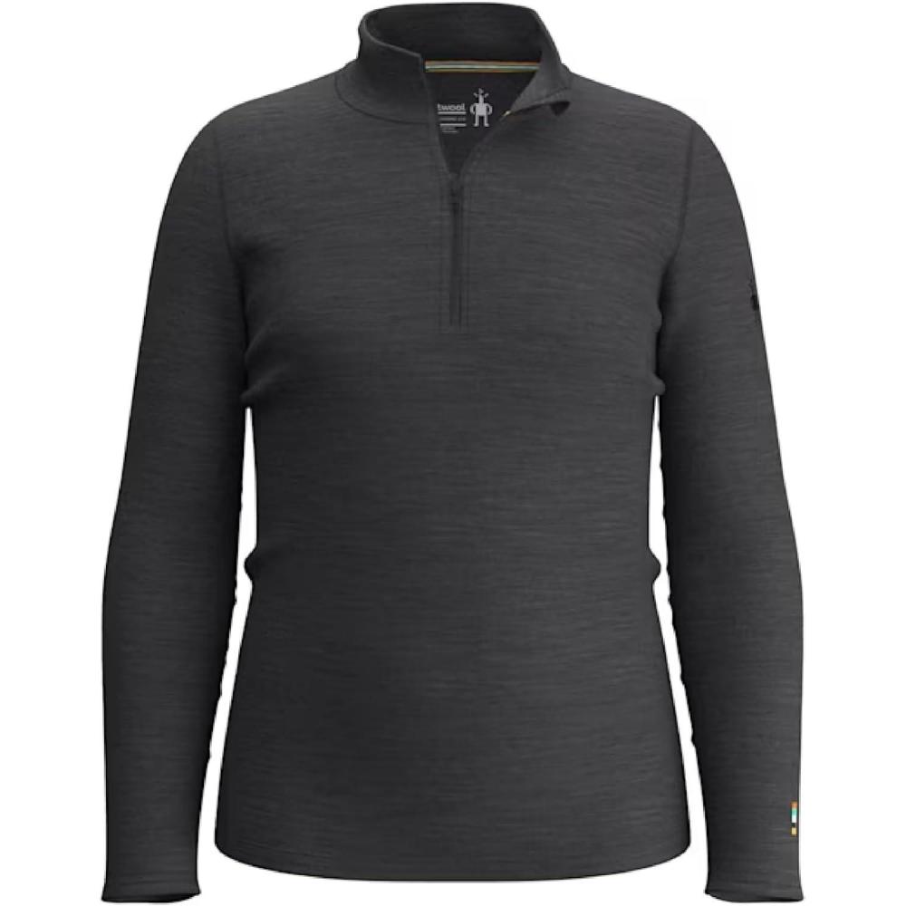 imageSmartWool Boys Classic Thermal Merino Base Layer 14 Zip ToddlerLittle KidBig KidCharcoal Heather