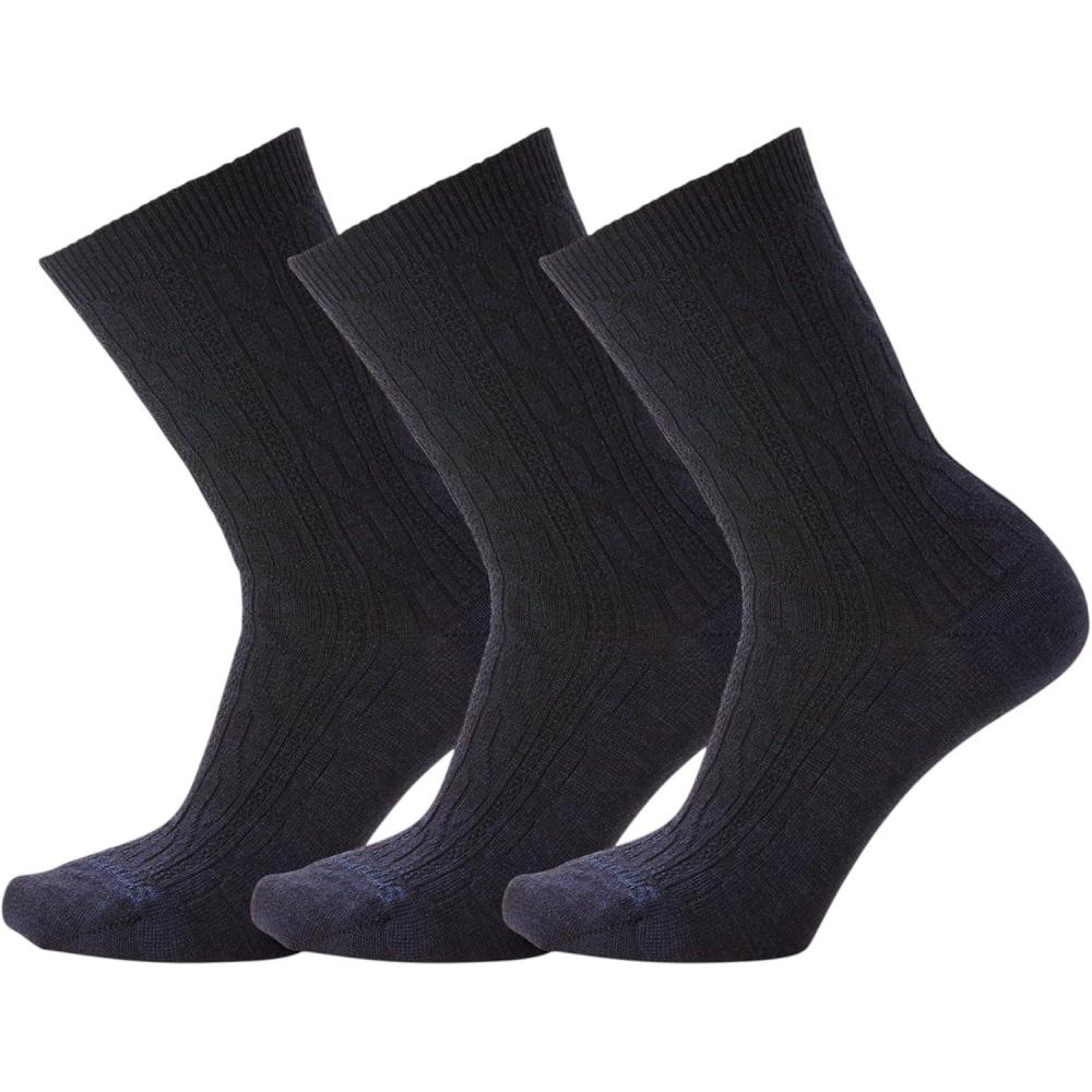 imageSmartwool Everyday Cable Crew Socks For Men and WomenDeep Navy Heather3pk