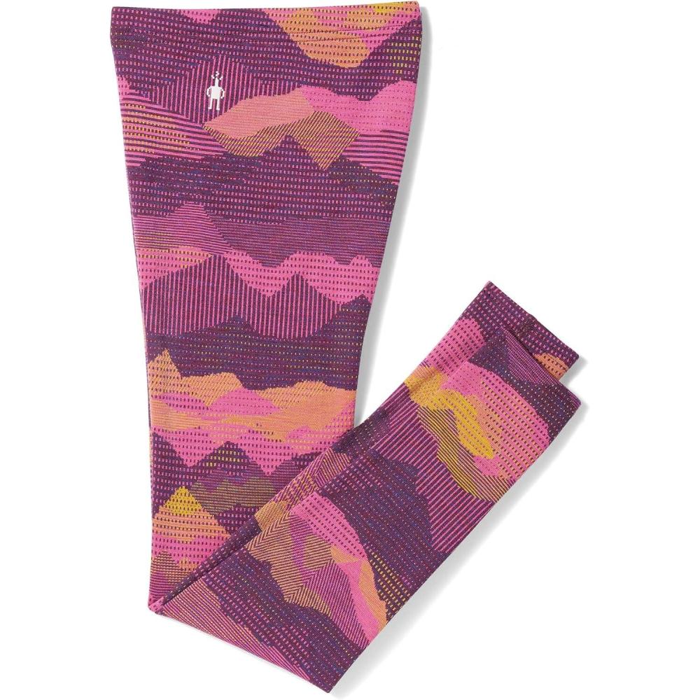 imageSmartwool Kids Classic Thermal Merino Base Layer Bottoms for Boys and GirlsToddlerLittle KidBig KidPurple Iris Mtn Scape