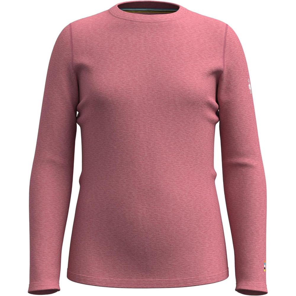 imageSmartwool Kids Classic Thermal Merino Base Layer Crew for Boys and GirlsGarden Pink Heather