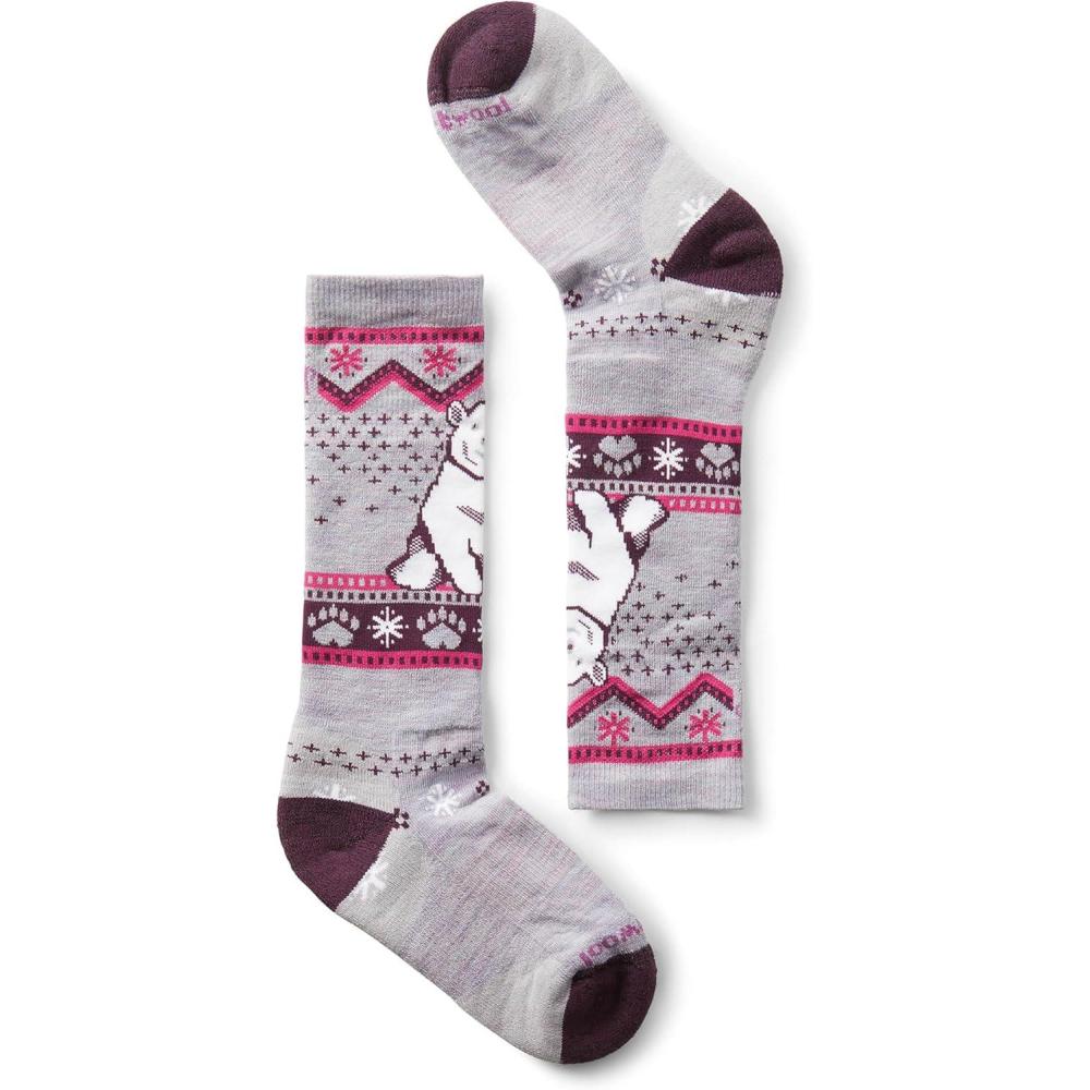 imageSmartwool Kids Wintersport Full Cushion Polar Bear Over The Calf SocksPurple Eclipse