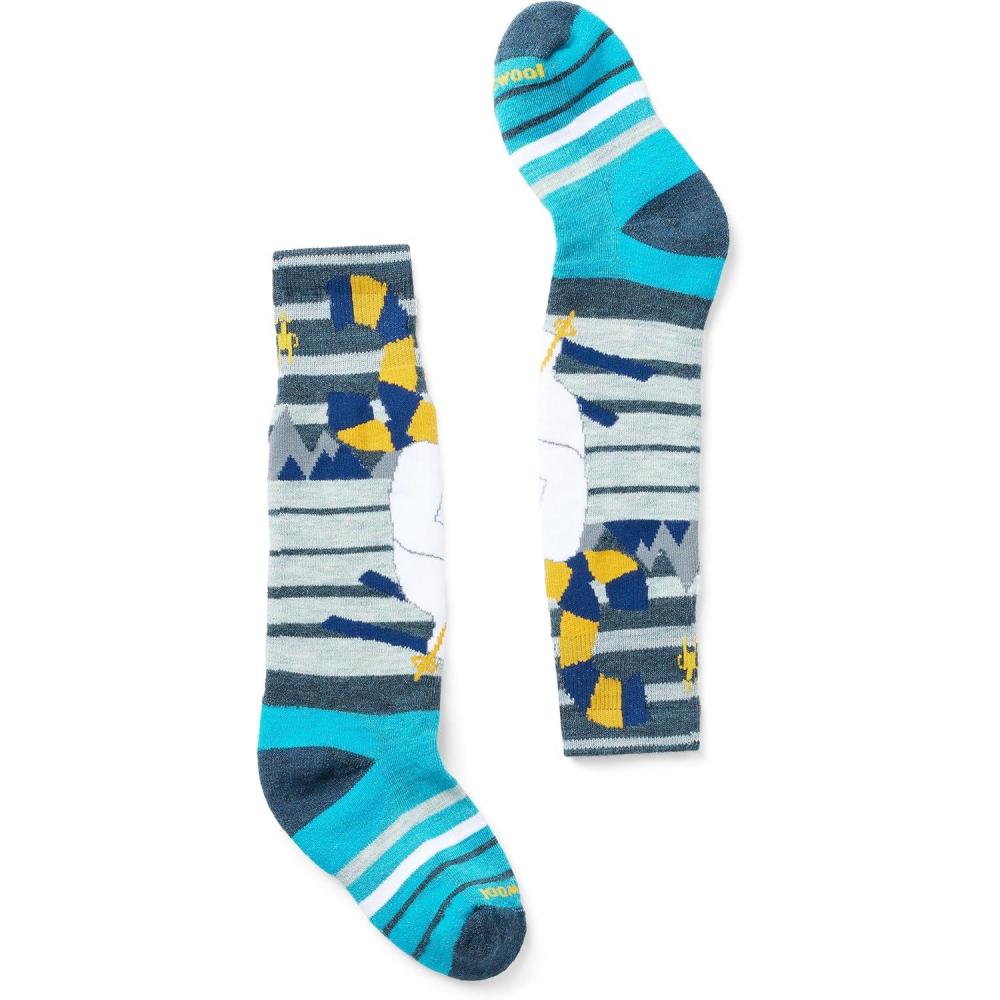 imageSmartwool Kids Wintersport Full Cushion Yeti Pattern Over The Calf SocksTwilight Blue