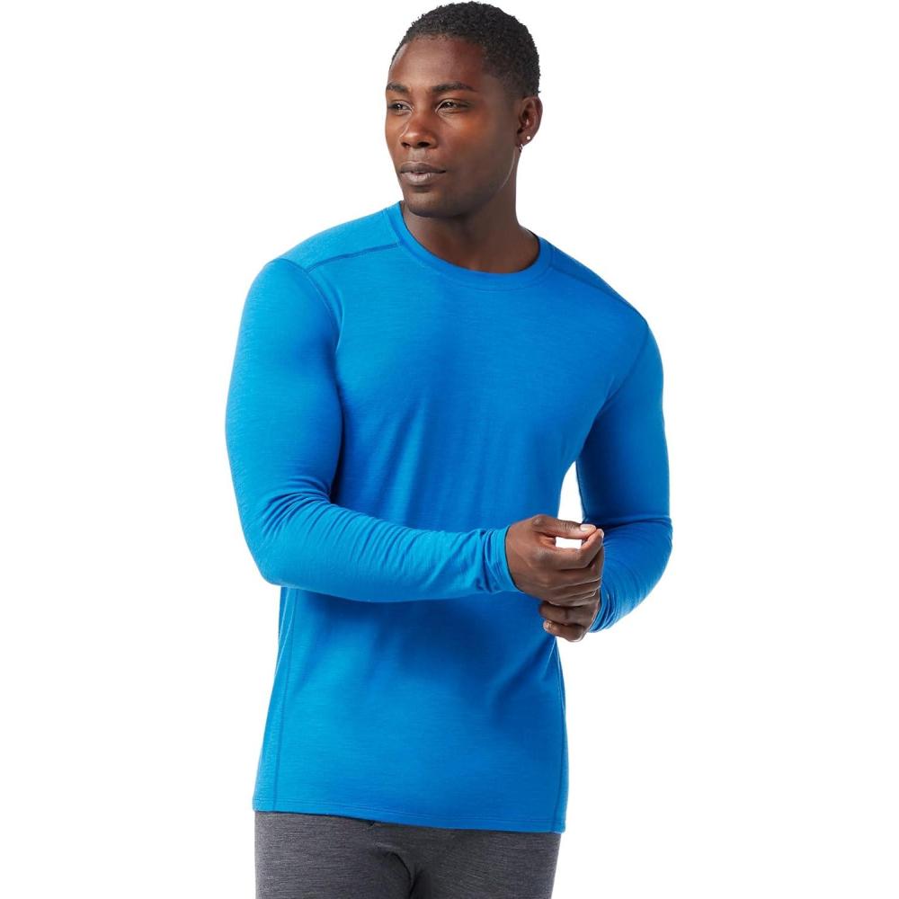 imageSmartwool Mens Classic AllSeason Merino Base Layer Long SleeveNival Blue