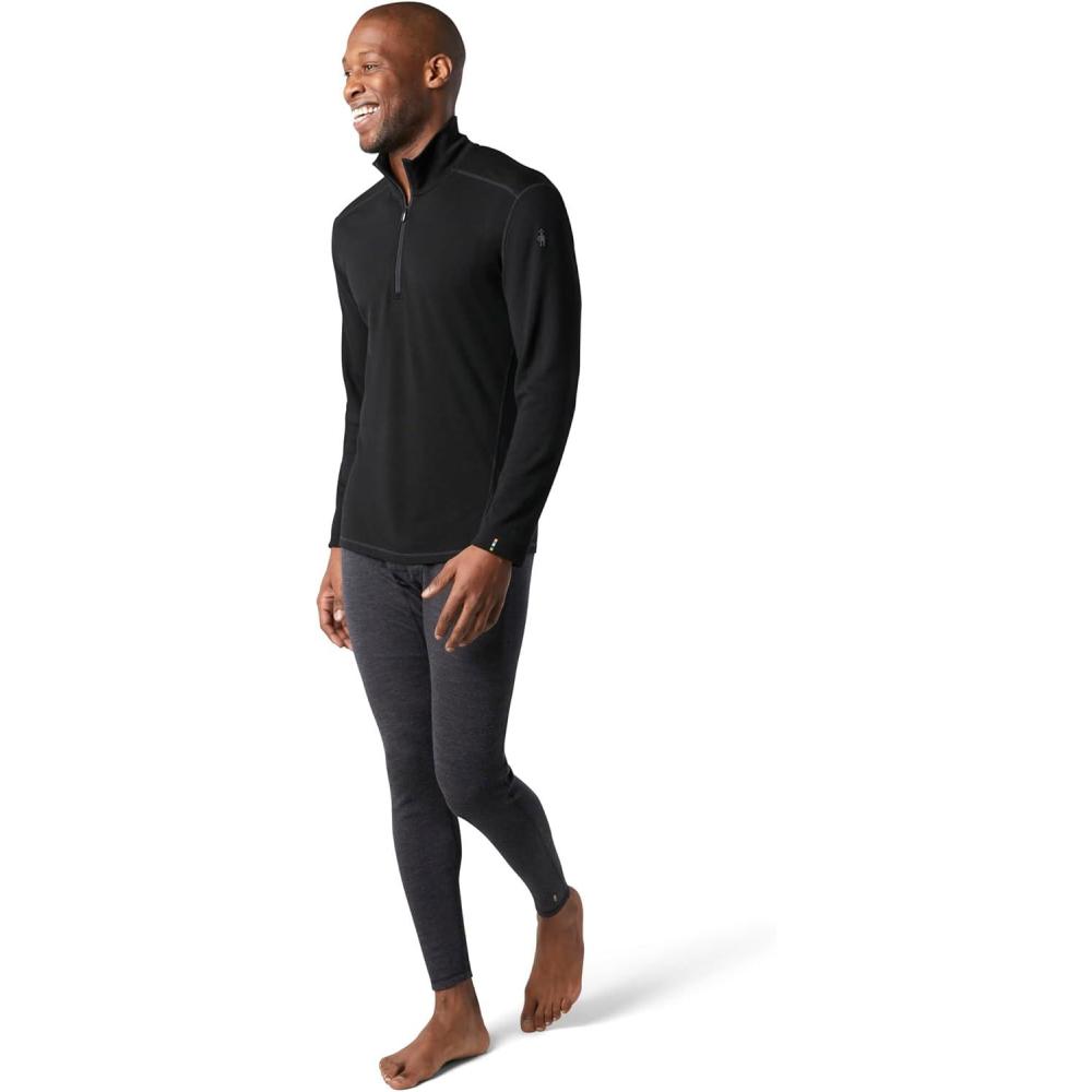 imageSmartwool Mens Classic Thermal Merino Base Layer 14 ZipBlack