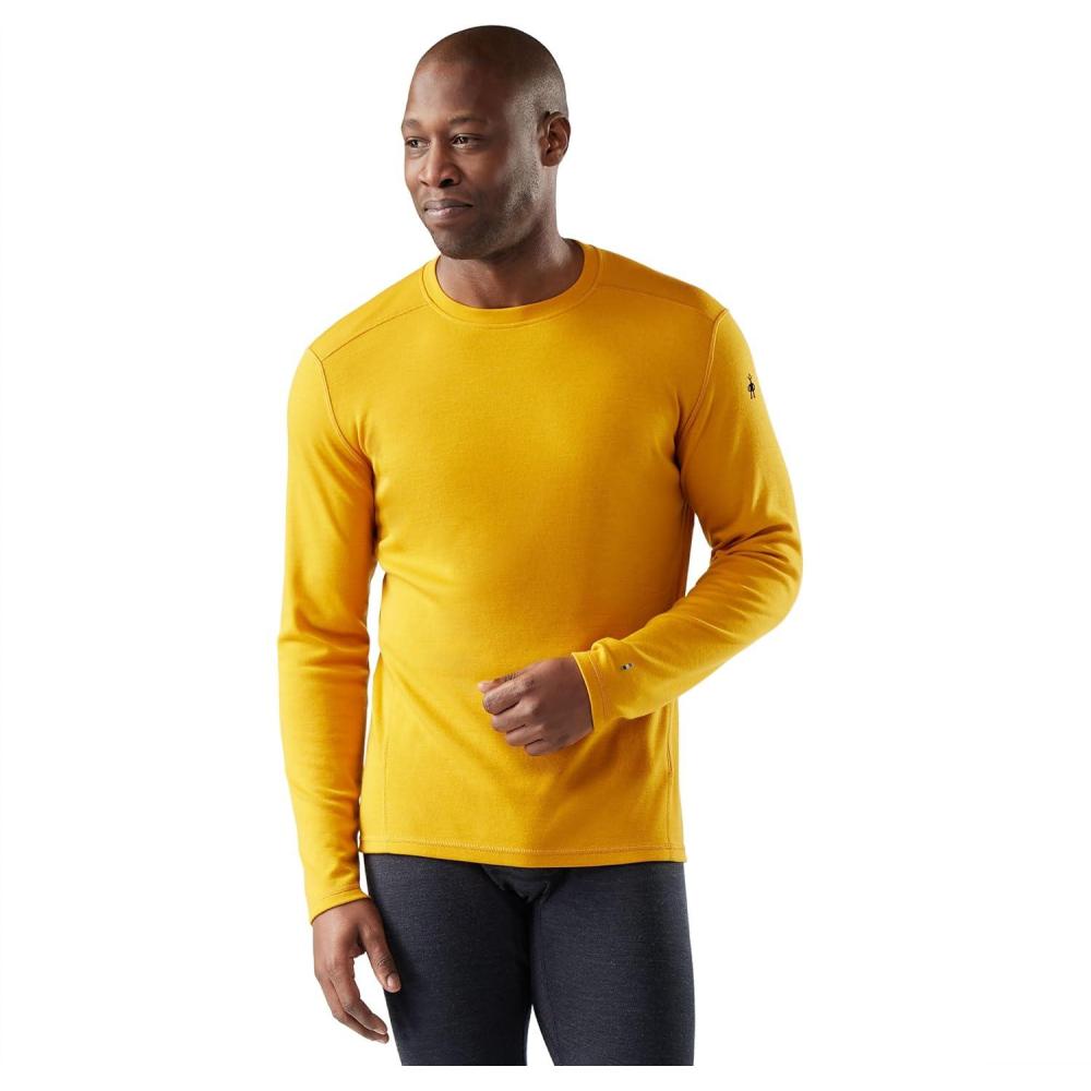 imageSmartwool Mens Classic Thermal Merino Wool Base Layer CrewAutumn Sun