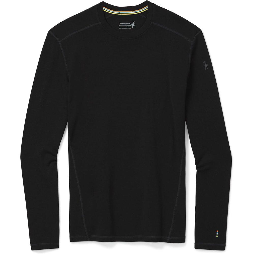imageSmartwool Mens Classic Thermal Merino Wool Base Layer CrewBlack