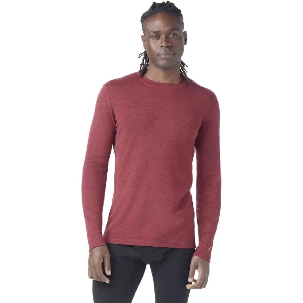 imageSmartwool Mens Classic Thermal Merino Wool Base Layer CrewCurrant Heather