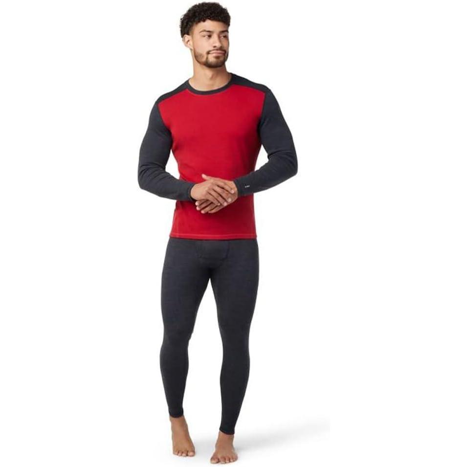 imageSmartwool Mens Classic Thermal Merino Wool Base Layer CrewRhythmic Red