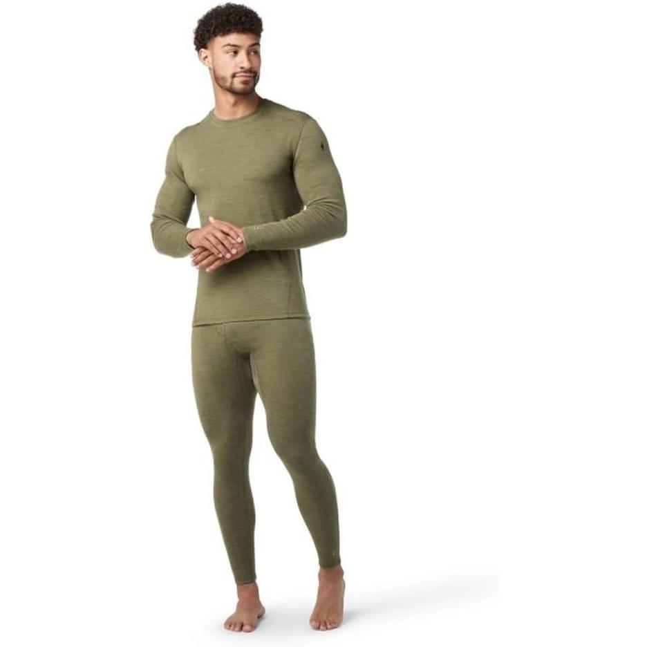 imageSmartwool Mens Classic Thermal Merino Wool Base Layer CrewWinter Moss Heather