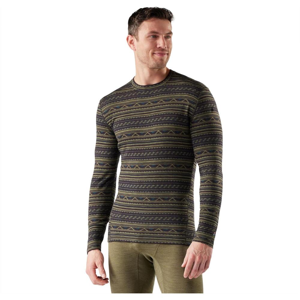 imageSmartwool Mens Classic Thermal Merino Wool Base Layer CrewWinter Moss Summit Soul