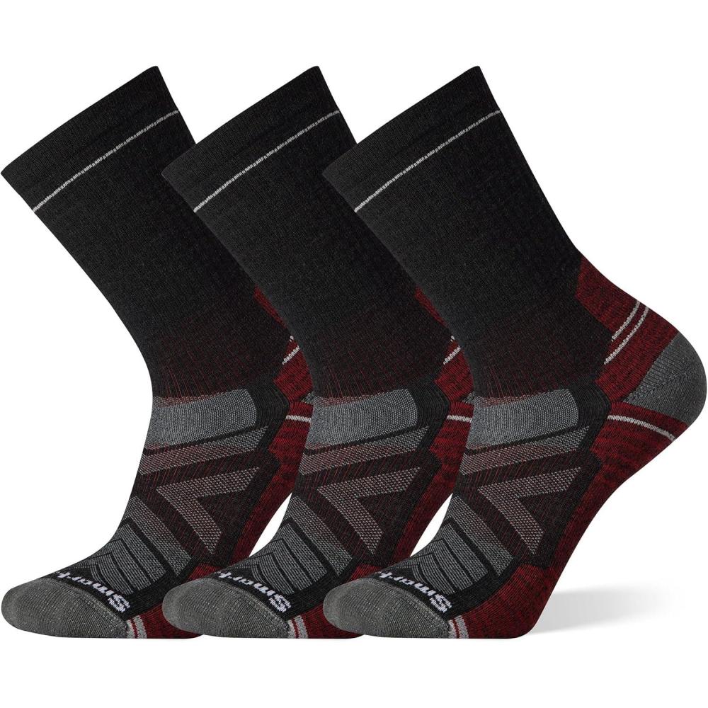imageSmartwool Mens Hike Light Cushion Crew SocksCharcoal3pk