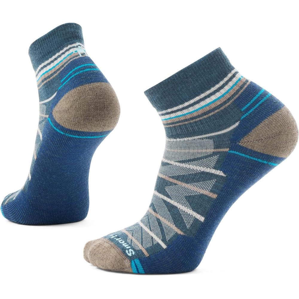imageSmartwool Mens Hike Light Cushion Pattern Ankle SocksTwilight Blue