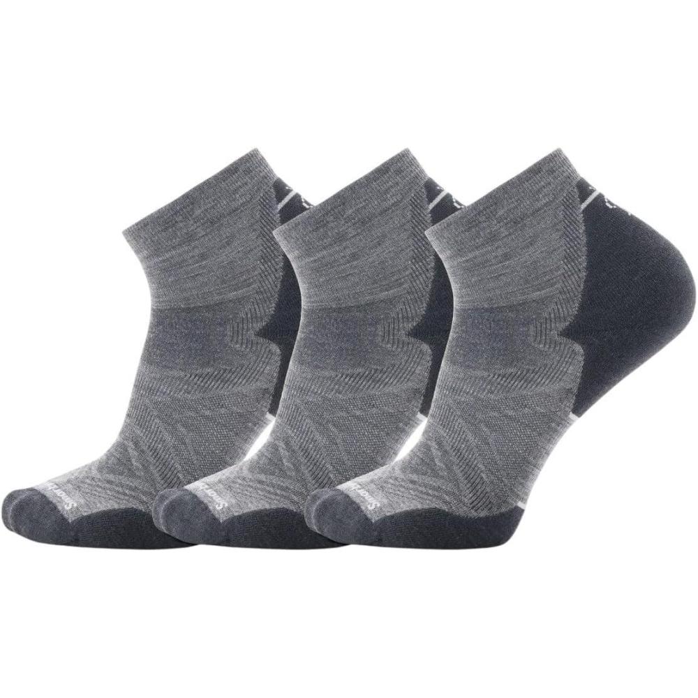 imageSmartwool Mens Run Targeted Cushion Ankle SocksMedium Gray3pk