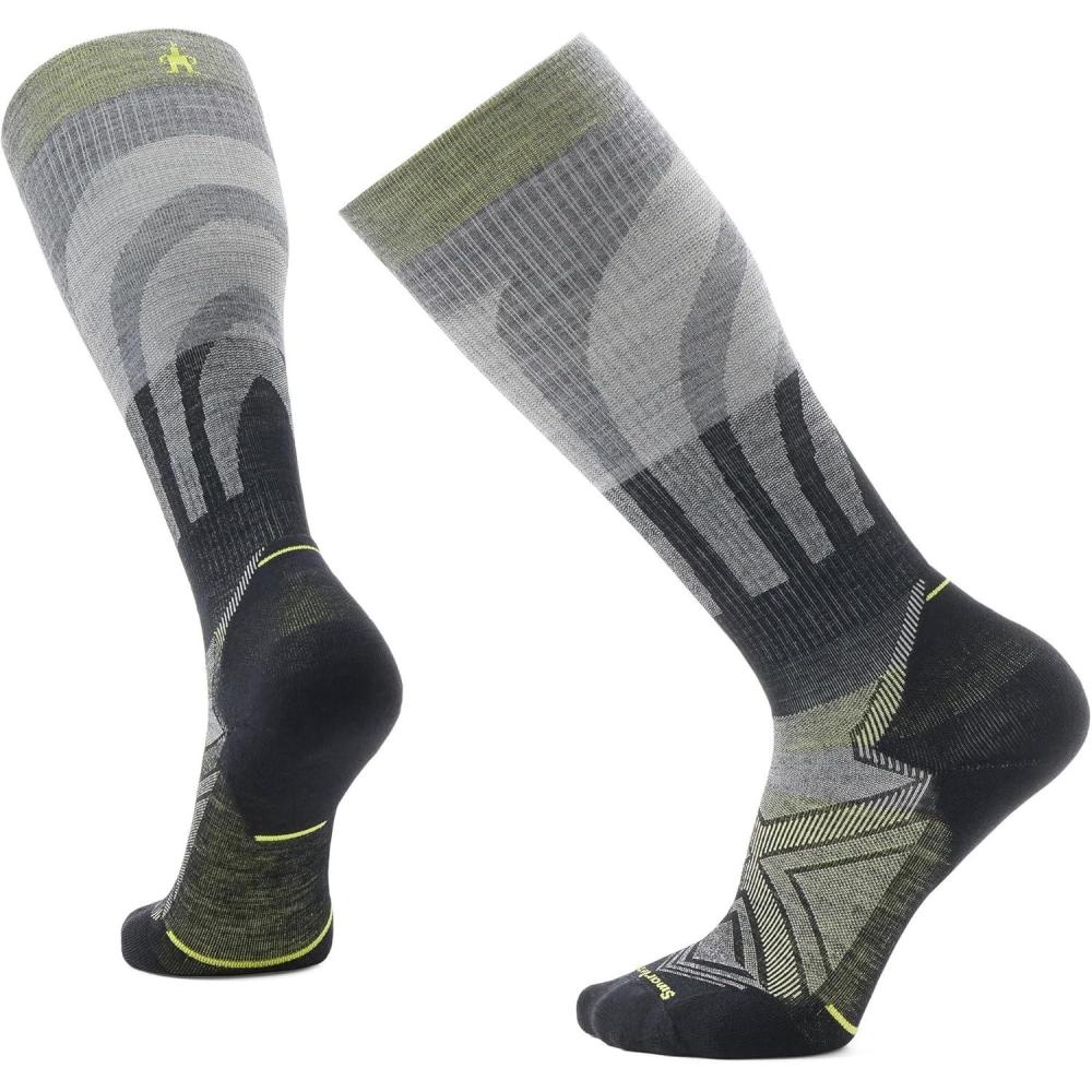 imageSmartwool Mens Run Targeted Cushion Compression Over The Calf SocksMedium Gray