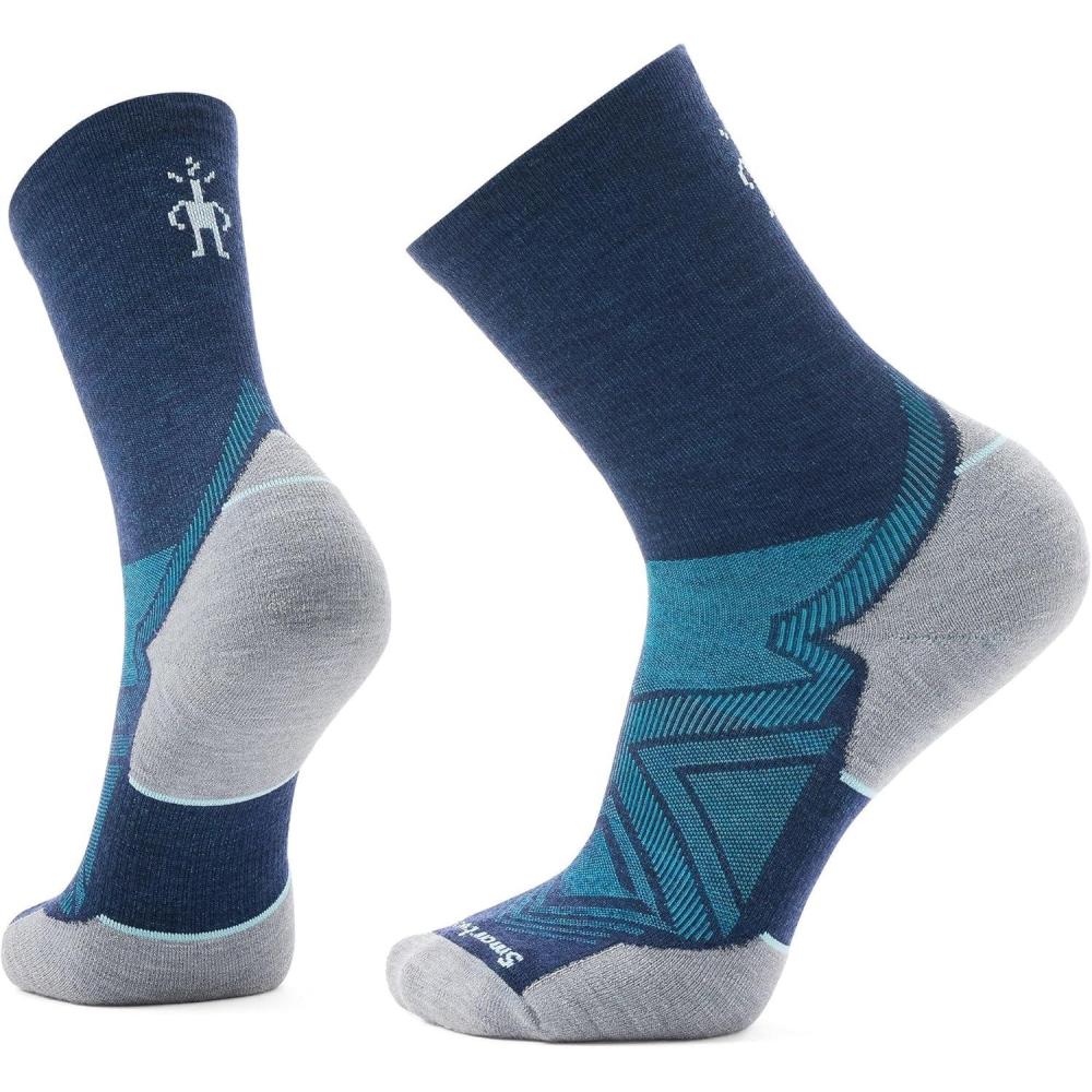 imageSmartwool Mens Run Targeted Cushion Mid Crew SocksDeep Navy