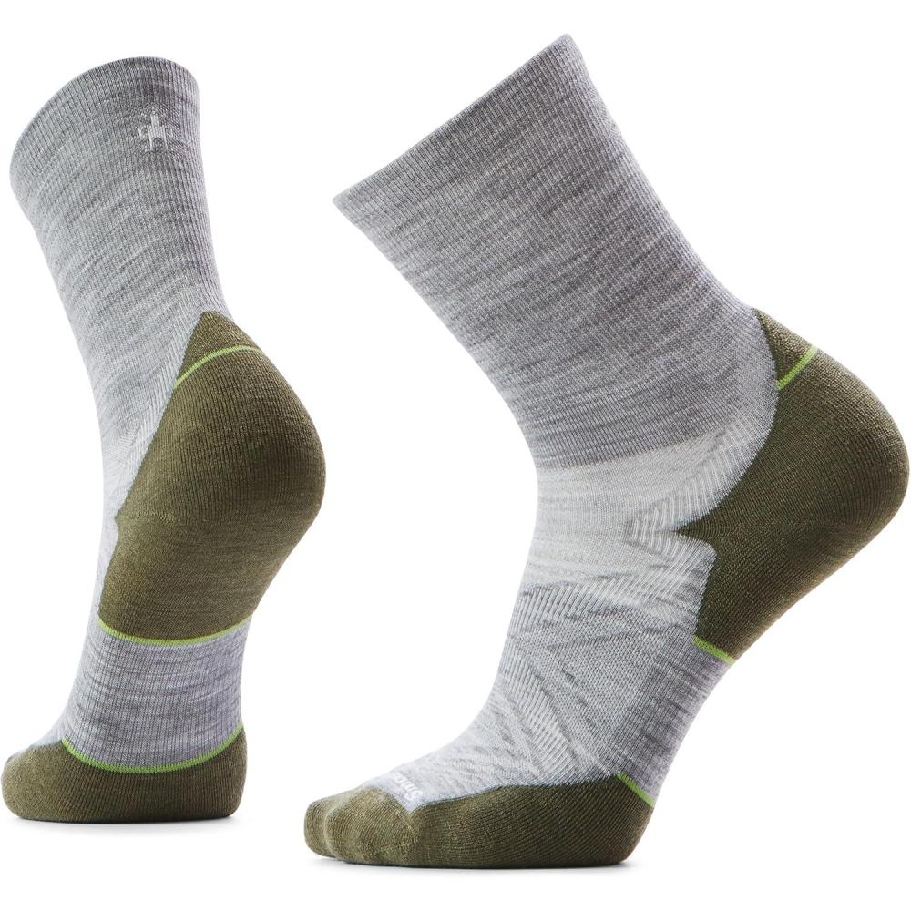 imageSmartwool Mens Run Targeted Cushion Mid Crew SocksLight Gray