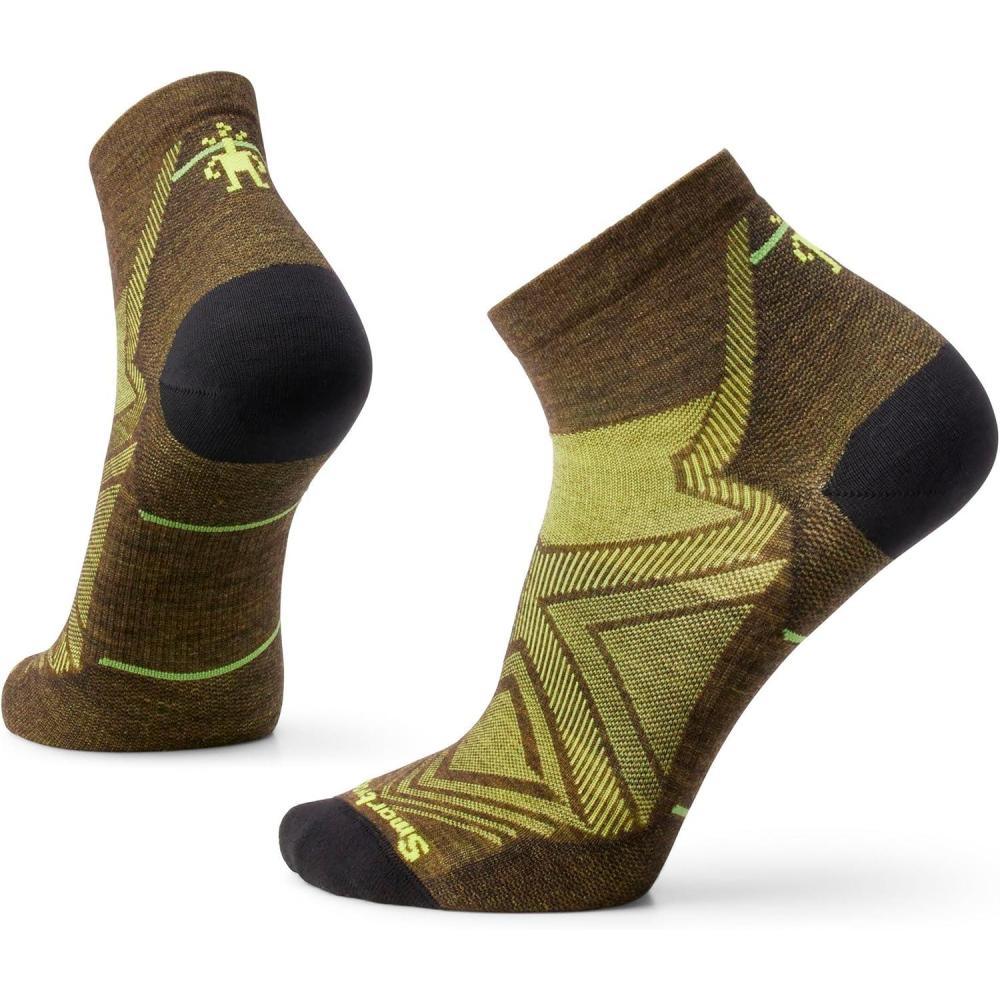 imageSmartwool Mens Run Zero Cushion Ankle SocksMilitary Olive