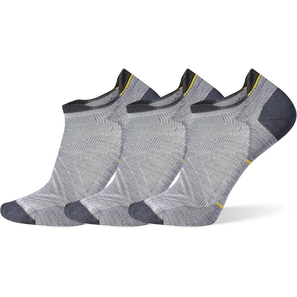 imageSmartwool Mens Run Zero Cushion Low Ankle SocksLight Gray3pk