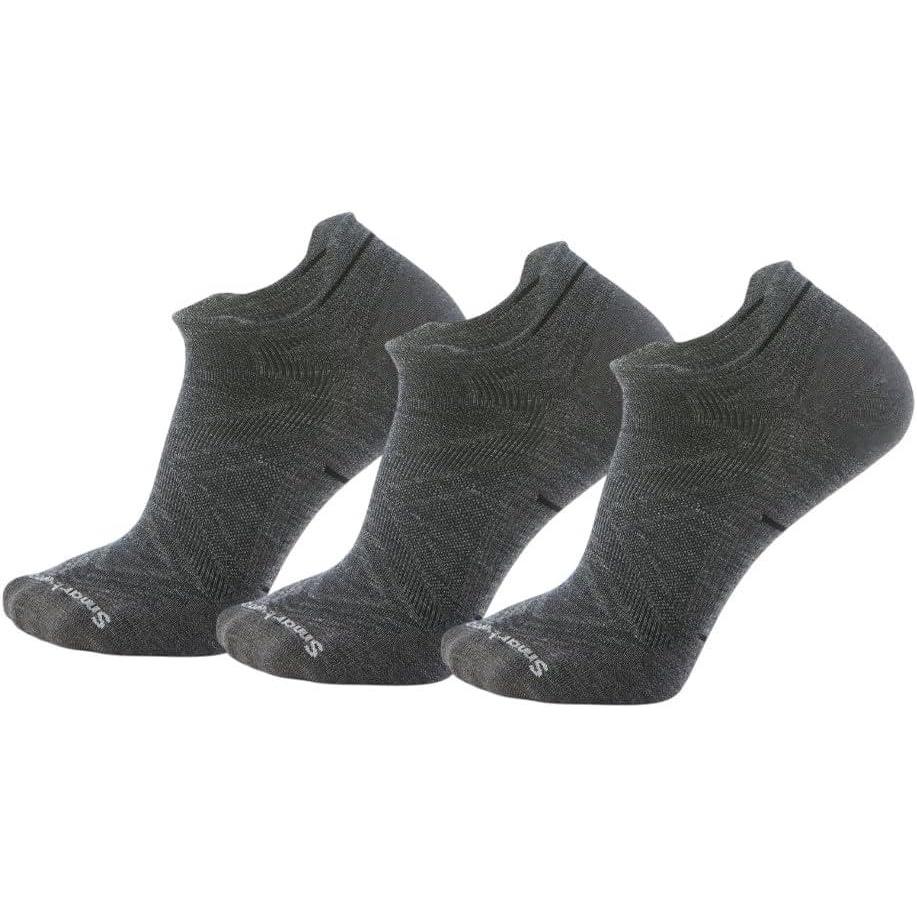 imageSmartwool Mens Run Zero Cushion Low Ankle SocksMedium Gray3pk