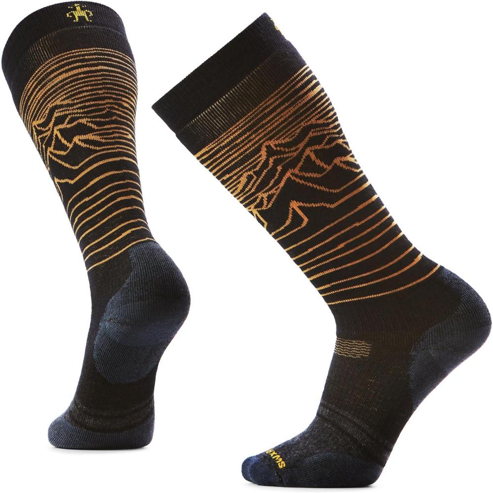 imageSmartwool Mens Snowboard Full Cushion Iguchi Pattern Over the Calf SocksBlack