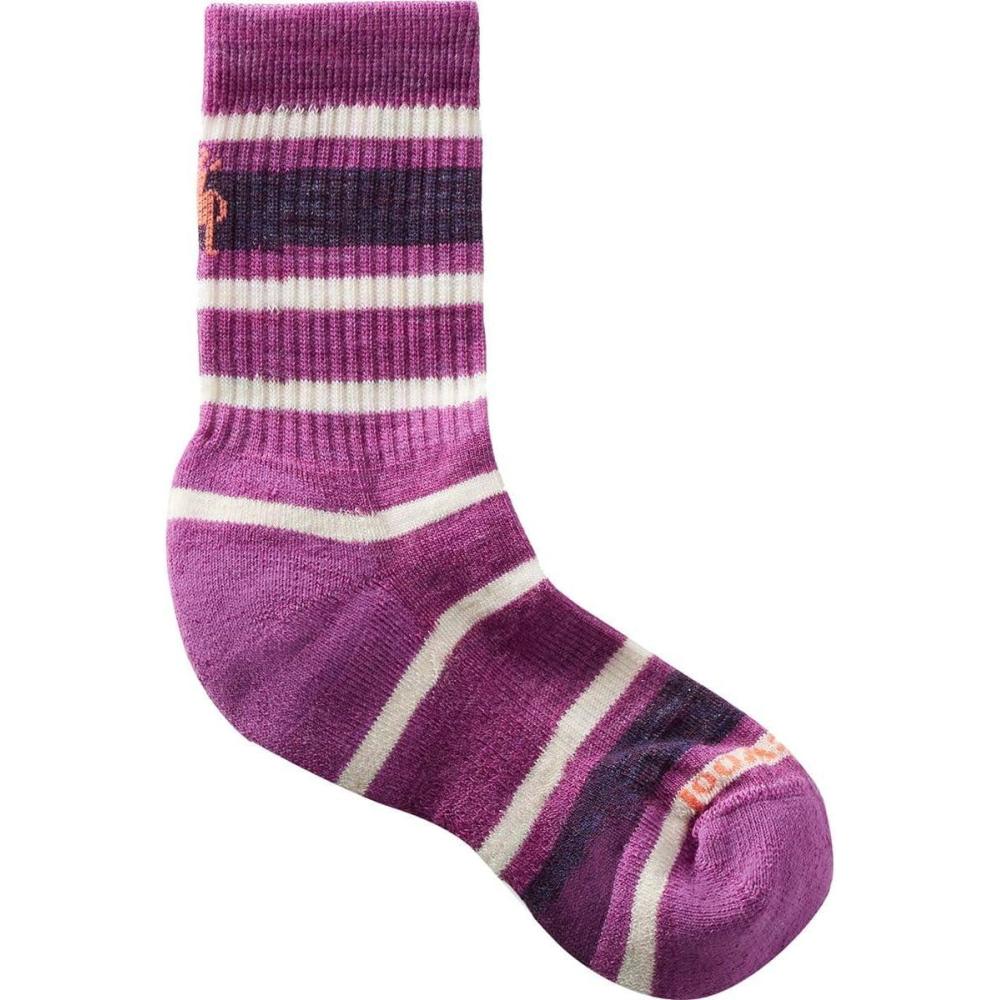 imageSmartwool Unisex Kids Hike Light Cushion Striped Crew Socks ToddlerLittle BigMeadow Mauve