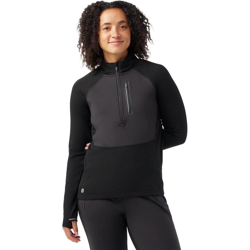 imageSmartwool Womens Active Fleece Wind 12 ZipBlack