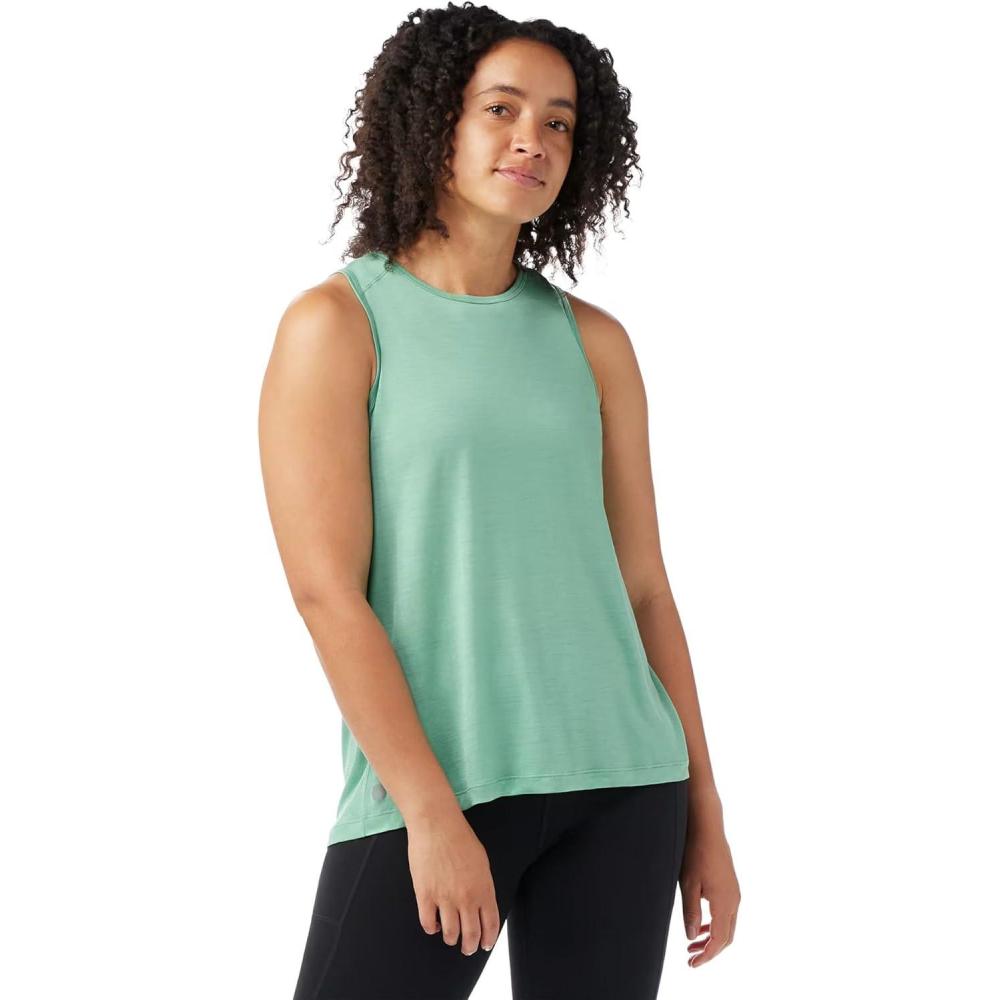 imageSmartwool Womens Active Ultralite High Neck TankZen Green