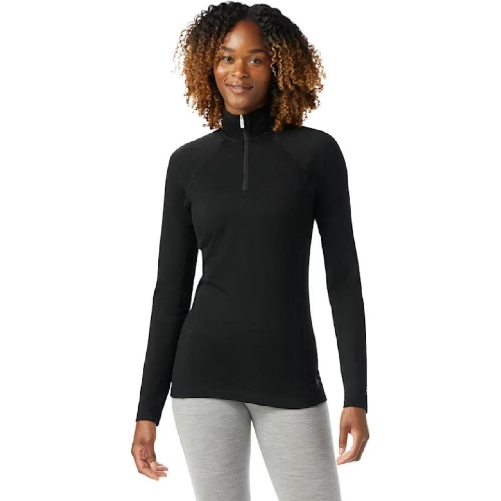 imageSmartwool Womens Classic AllSeason Merino Base Layer 14 ZipBlack