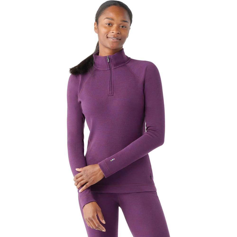 imageSmartwool Womens Classic Thermal Merino Base Layer 14 ZipPurple Iris Heather