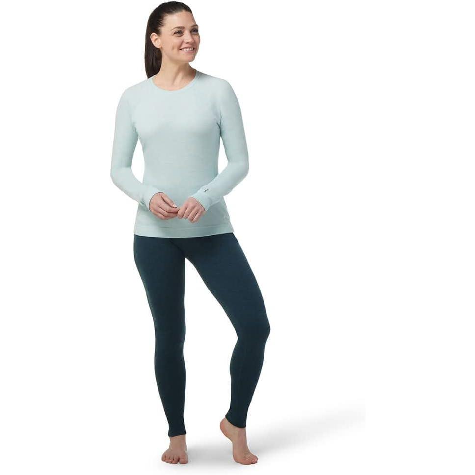 imageSmartwool Womens Classic Thermal Merino Base Layer CrewBleached Aqua Heather
