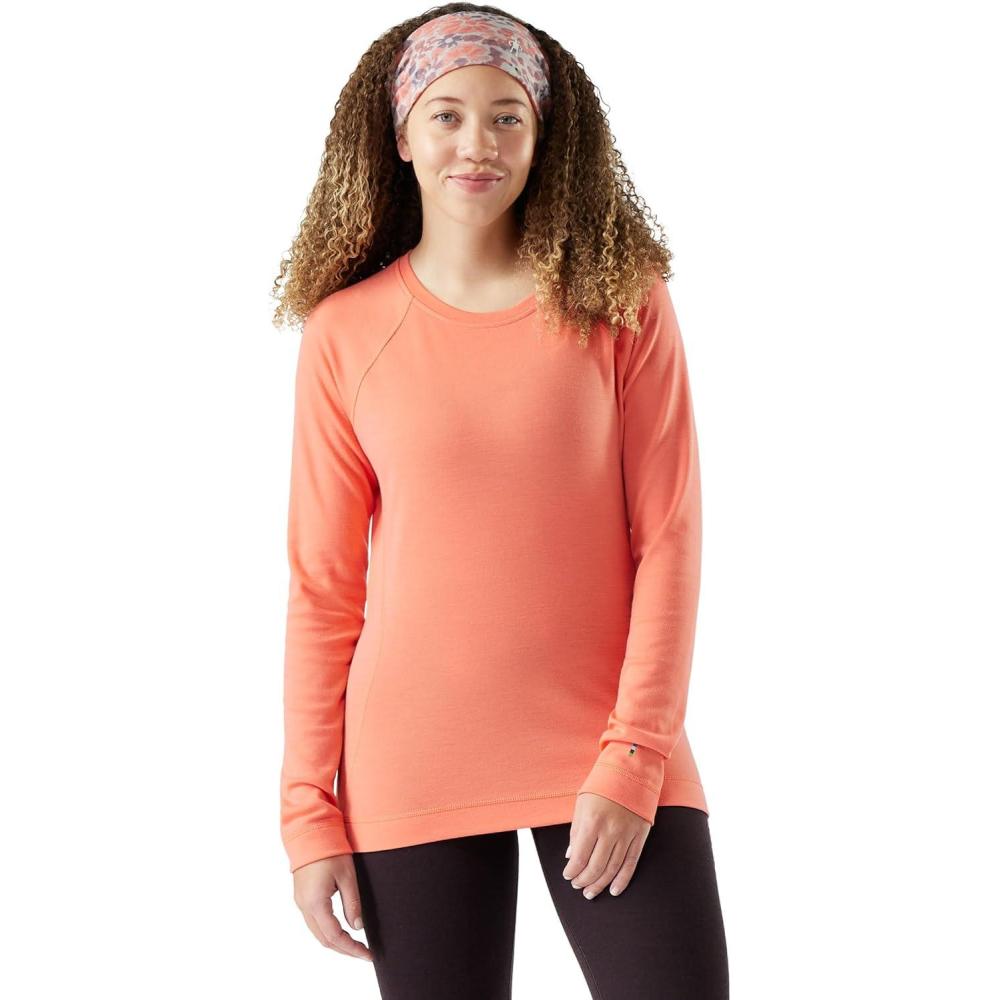imageSmartwool Womens Classic Thermal Merino Base Layer CrewCoral Reef