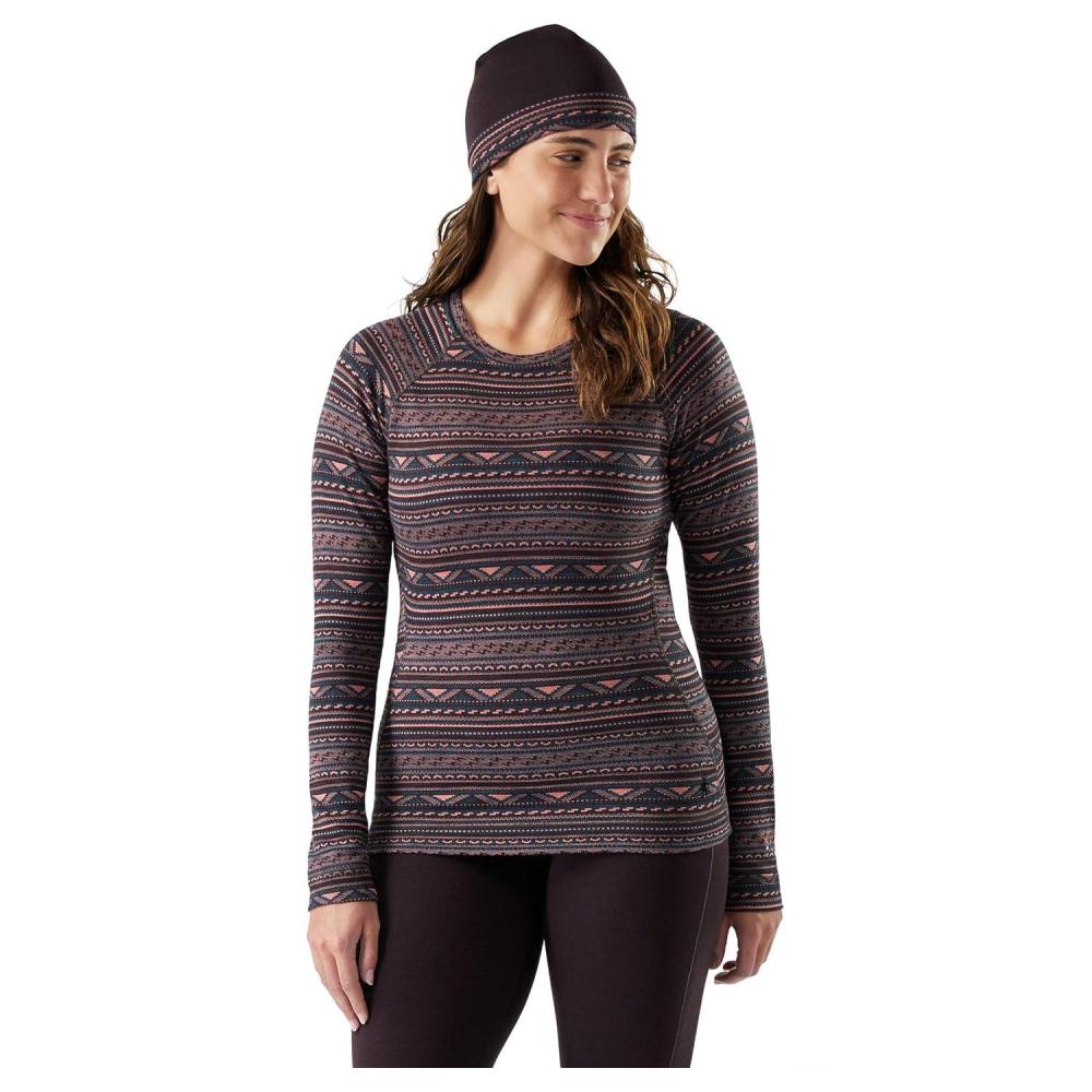 imageSmartwool Womens Classic Thermal Merino Base Layer CrewCoral Reef Summit Soul