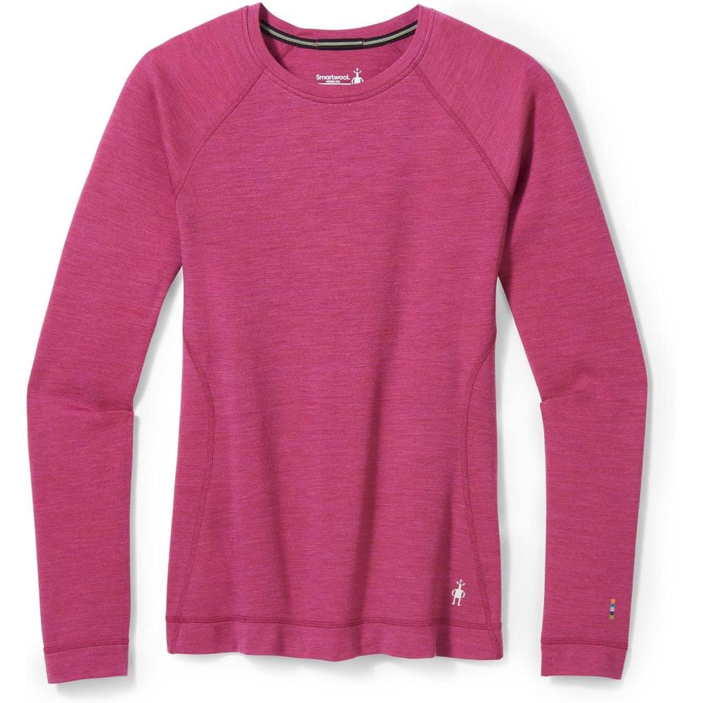 imageSmartwool Womens Classic Thermal Merino Base Layer CrewFestive Fuchsia Heather