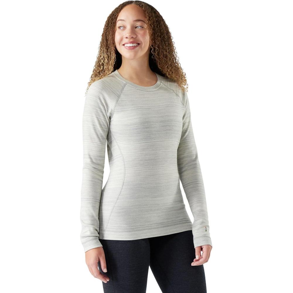 imageSmartwool Womens Classic Thermal Merino Base Layer CrewLight Gray Color Shift