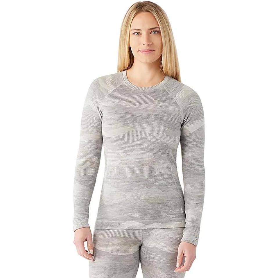 imageSmartwool Womens Classic Thermal Merino Base Layer CrewLight Gray Mountain Scape