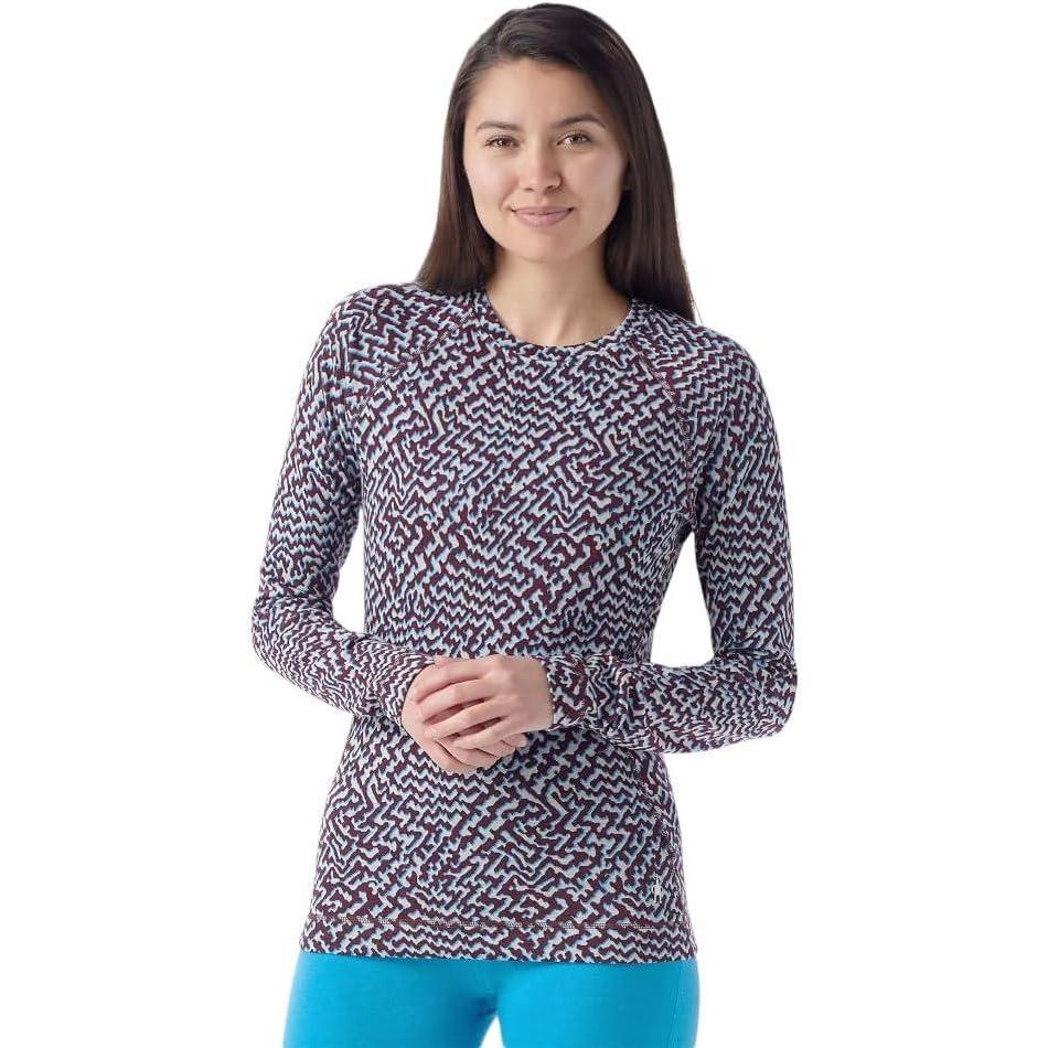 imageSmartwool Womens Classic Thermal Merino Base Layer CrewPurple Iris Retro Line