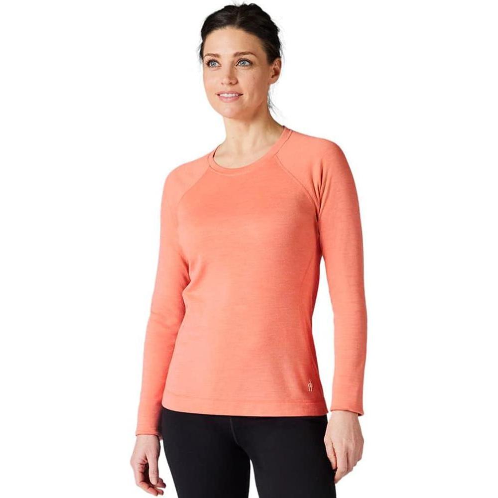imageSmartwool Womens Classic Thermal Merino Base Layer CrewSunset Coral Heather