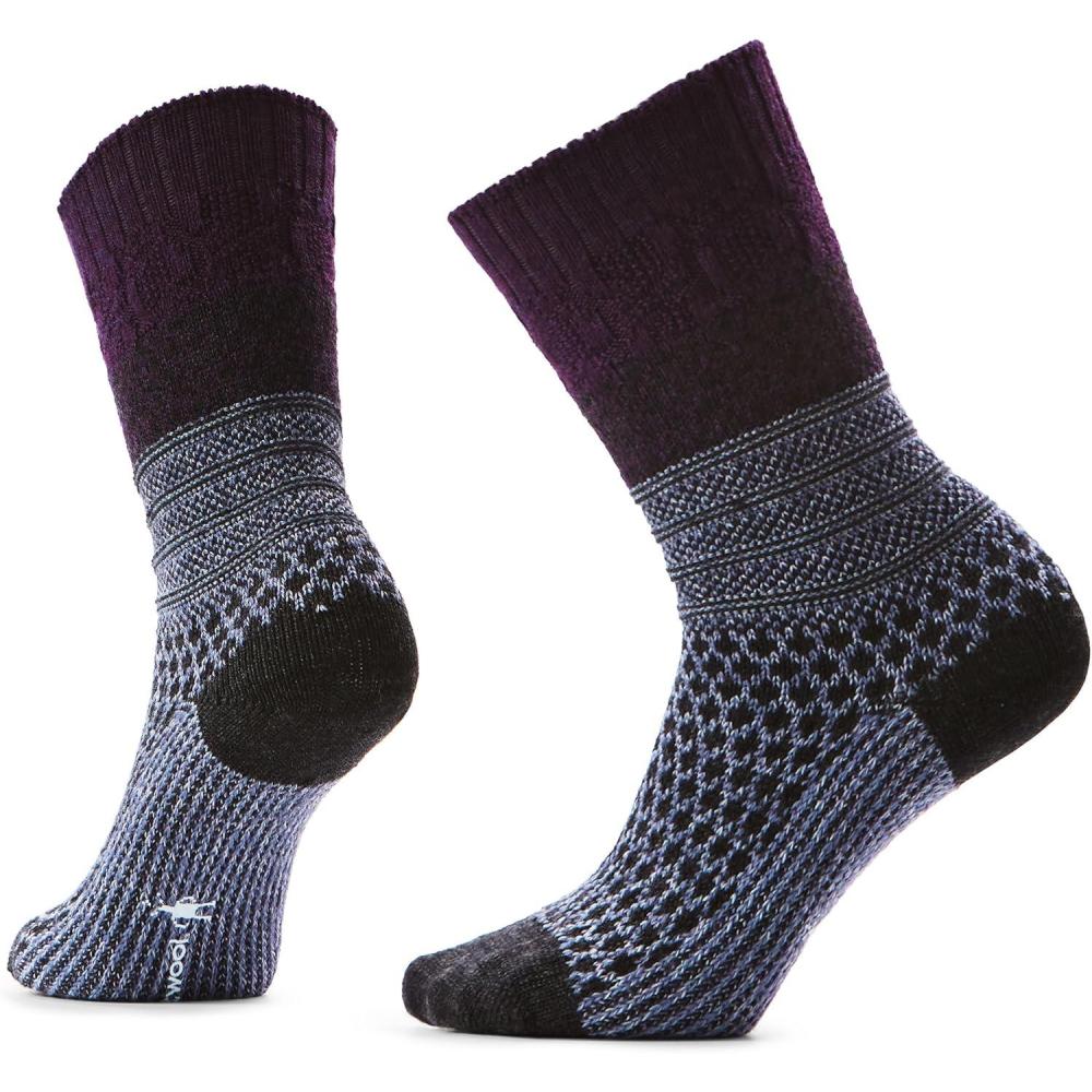 imageSmartwool Womens Everyday Cozy Popcorn Cable Crew SocksChalk Violet