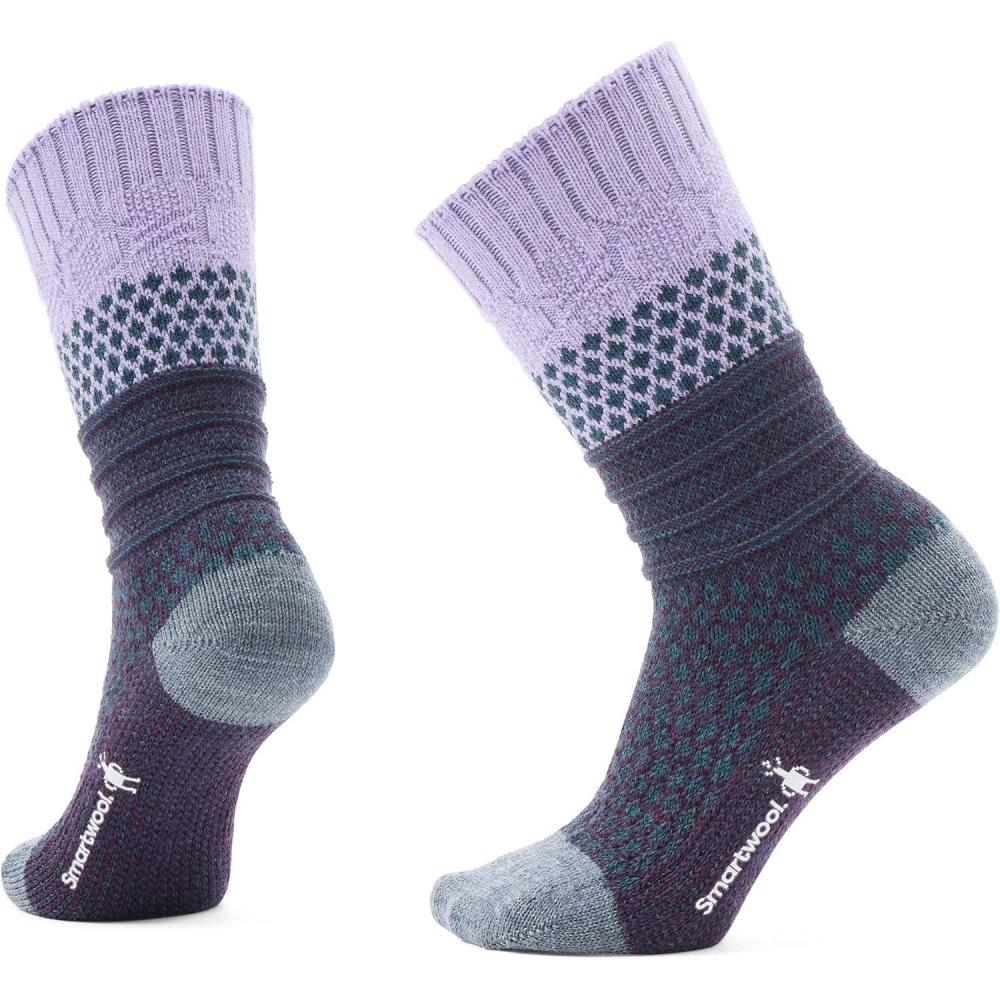 imageSmartwool Womens Everyday Cozy Popcorn Cable Crew SocksUltra Violet
