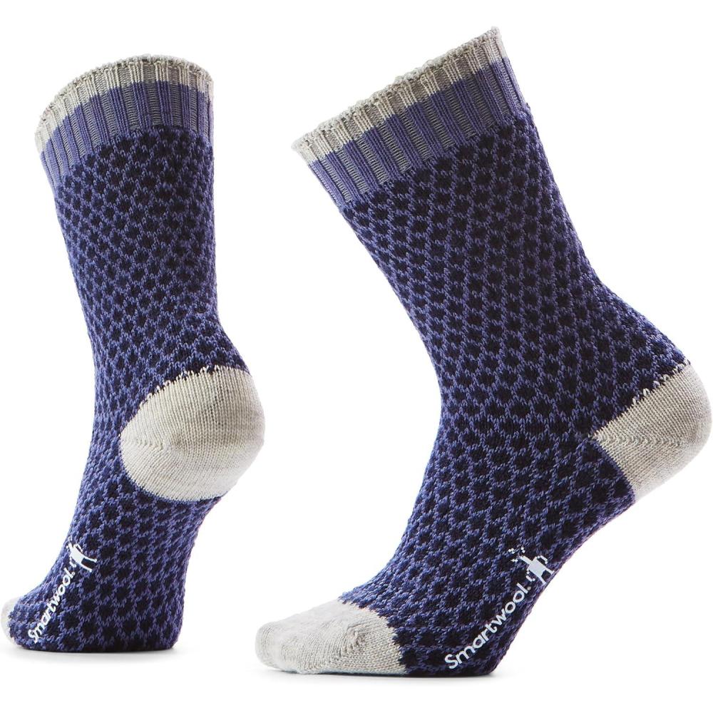 imageSmartwool Womens Everyday Cozy Popcorn Polka Dot Crew SocksNightfall Blue
