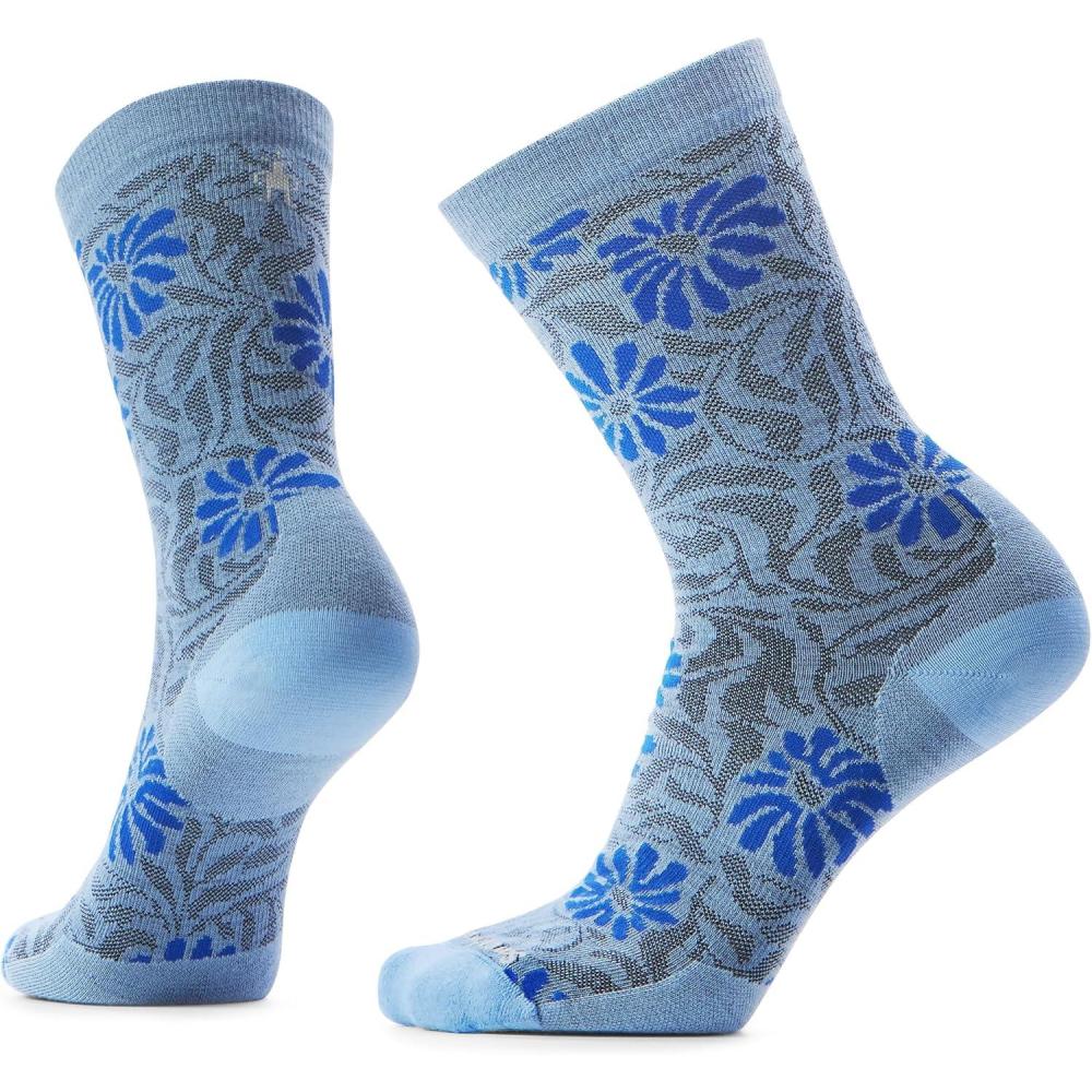imageSmartwool Womens Everyday Floral Crew SocksSerene Blue