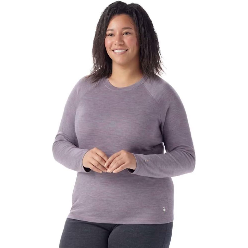 imageSmartwool Womens Plus Size Classic Thermal Merino Base Layer CrewChalk Violet Heather