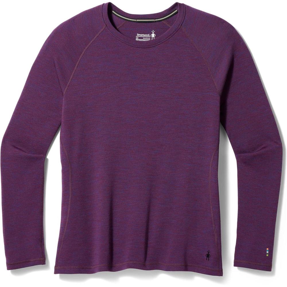 imageSmartwool Womens Plus Size Classic Thermal Merino Base Layer CrewPurple Iris Heather