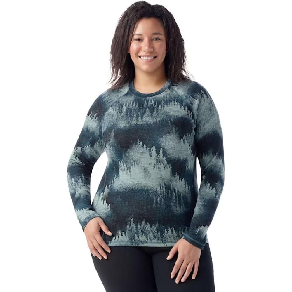 imageSmartwool Womens Plus Size Classic Thermal Merino Base Layer CrewTwilight Foggy Pines