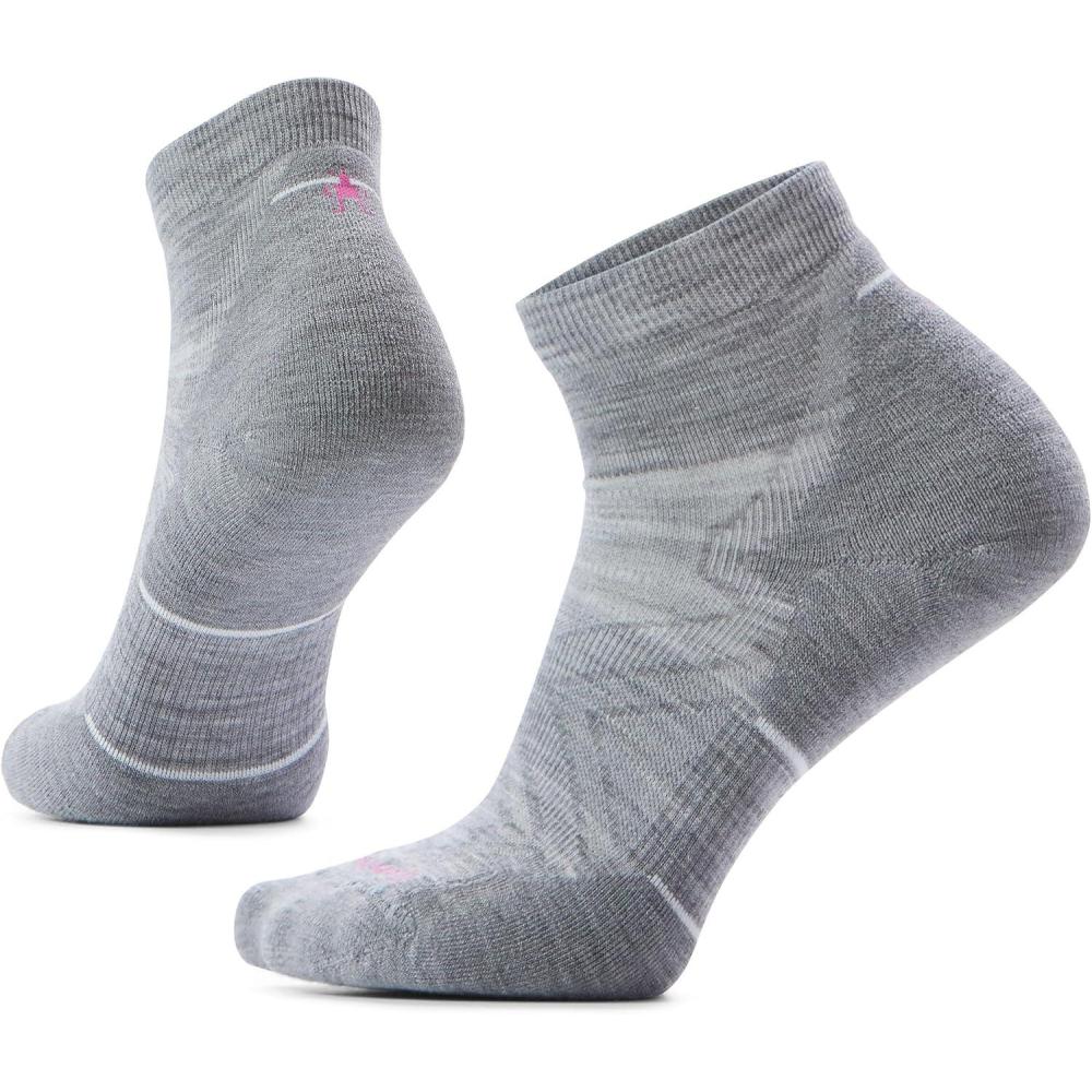 imageSmartwool Womens Run Targeted Cushion Ankle SocksLight GrayWhite