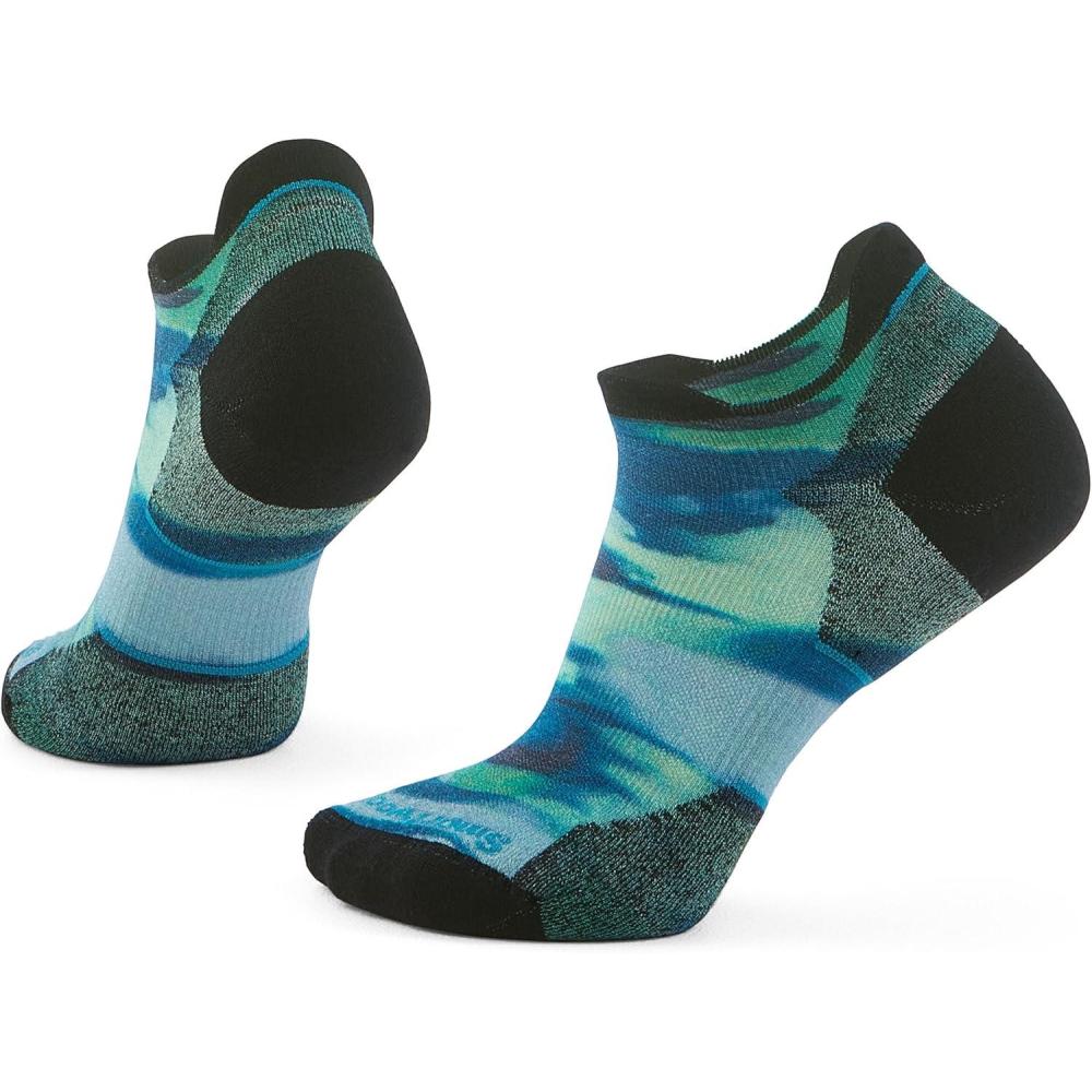 imageSmartwool Womens Run Targeted Cushion Brushed Print Low Ankle SocksFrosty Green