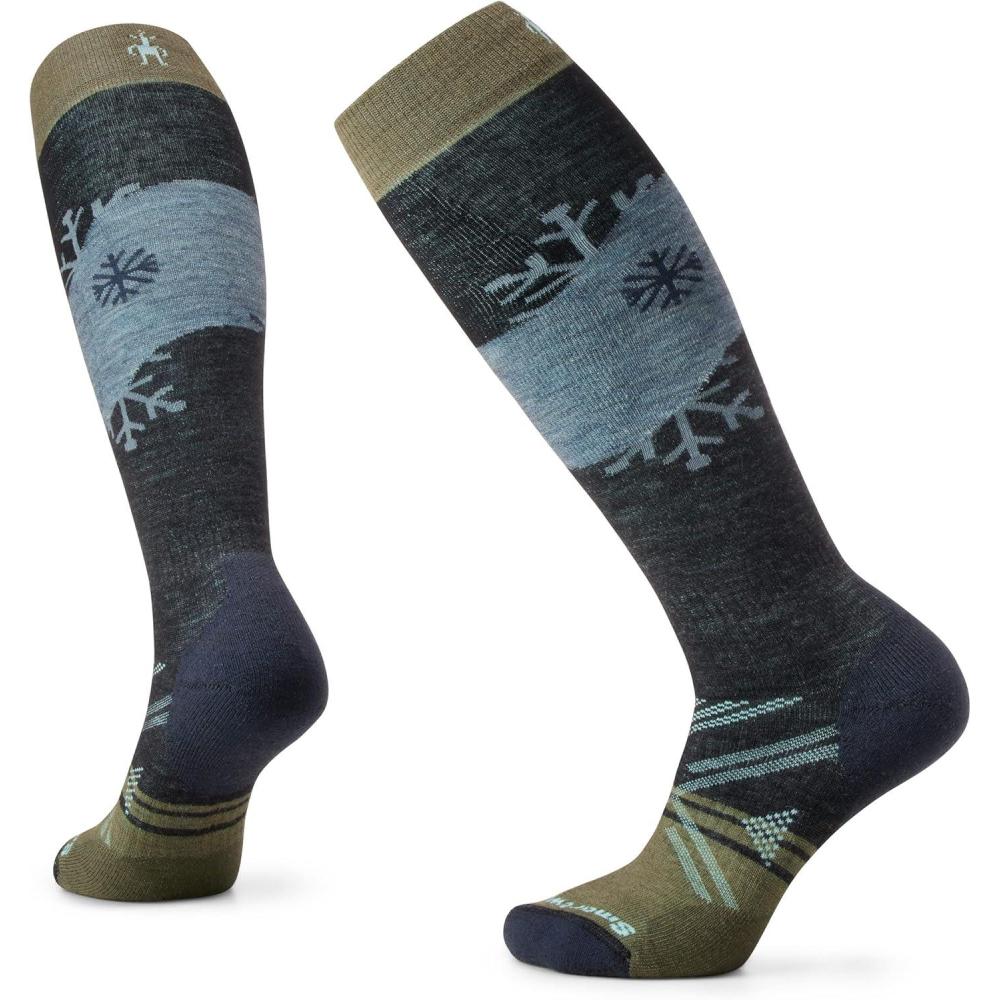 imageSmartwool Womens Ski Full Cushion Snowpocalypse Pattern Over the Calf SocksCharcoal
