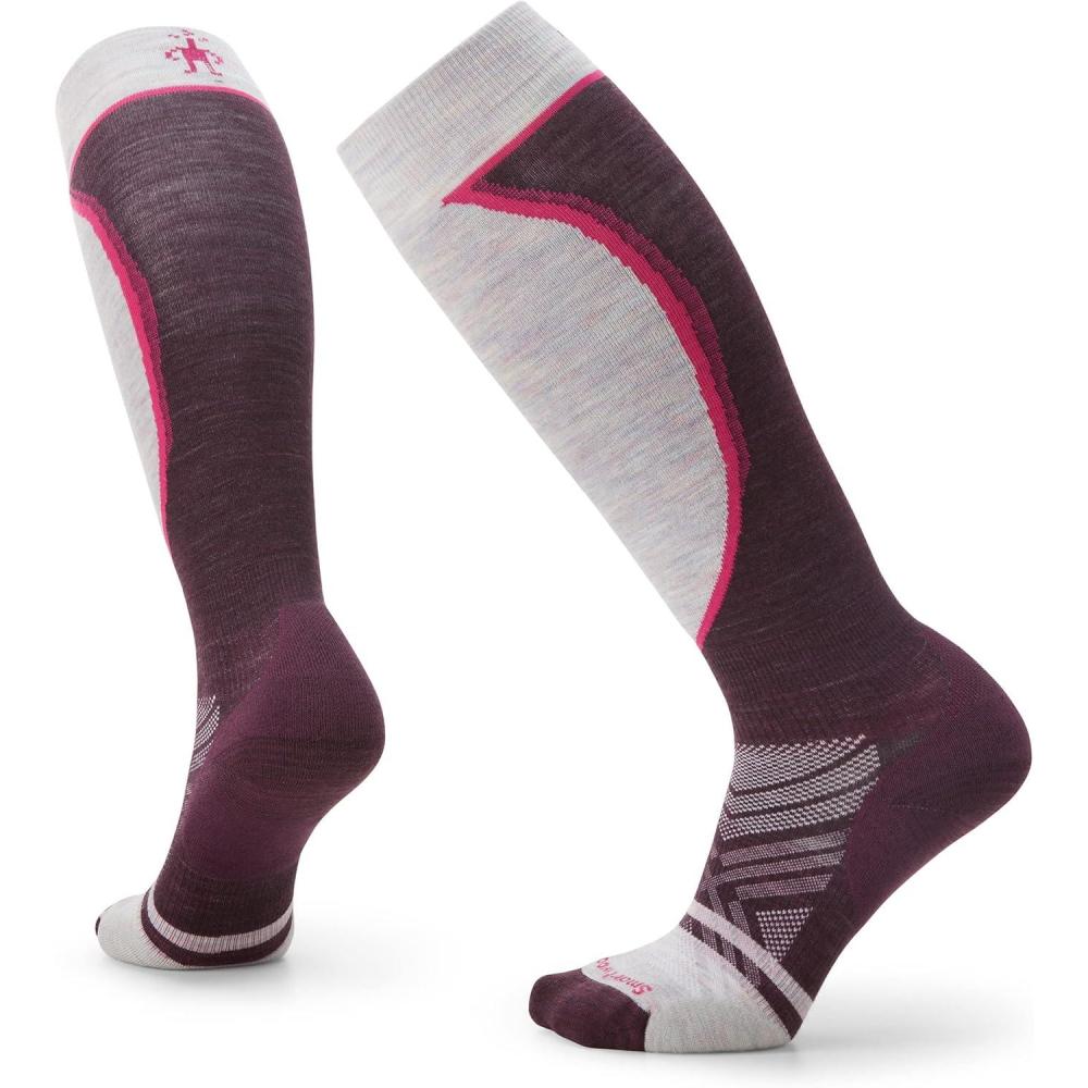 imageSmartwool Womens Ski Targeted Cushion Over The Calf SocksBordeaux