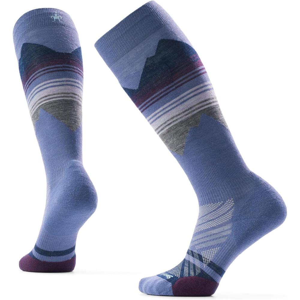 imageSmartwool Womens Ski Targeted Cushion Pattern Over The Calf SocksNightfall Blue
